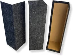 BOXFAN Kit 2 arranhadores para gatos, protetor de sofá e cama box, proteção para cantos de sofá em mdf com carpete, afiador de unhas e móvel para gatos