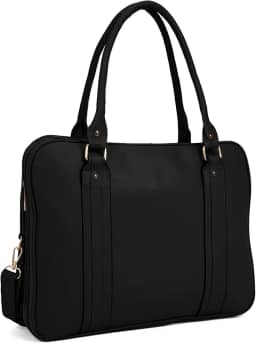 Bolsa Feminina Pasta Executiva para Notebook até 15.6” Reforçada Couro Ecológico para Trabalho, Reuniões e Dia a Dia Tamanho Grande