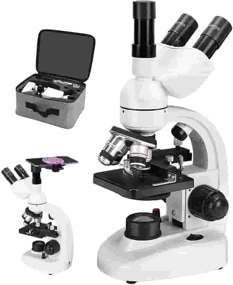 Microscópio Óptico Profissional, Microscopió Profissional 5000X, Microscopio, Kit Eletrônico Trinocular Profissional, óptico 5000X, com 2X, 10X, 25X, Microscópio Biológico