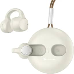 Fone de Ouvido Bluetooth 5.3 Sem Fio TWS Condução Óssea Esportivo Confortável e Ergonômico Resistente a Água 22 Horas de Bateria de Longa Duração (Branco (Off White))