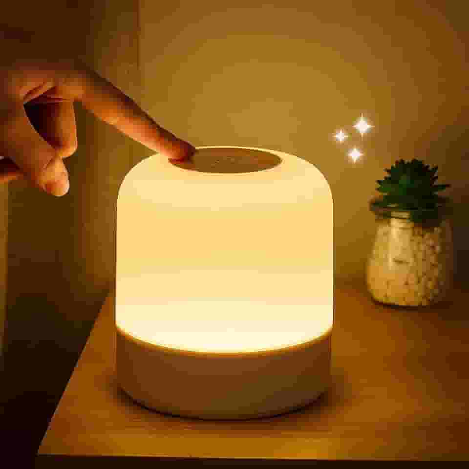 Luminária de Mesa Touch LED Recarregável 3 Níveis de Luz Luz Branca, Quente e Neutra Iluminação Abajur Portátil Para Quarto, Escrivaninha, Sala e Decoração, Criado Mudo Design Moderno – WDG COMÉRCIO