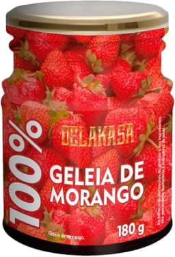 Geleia 100% Morango Delakasa 180G