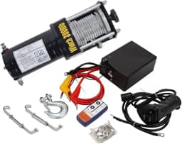 Guincho Elétrico 12V 1300kg - Motor 550W Cobre Puro, IP67 à Prova D'Água, Controle Remoto Sem Fio - Ideal para Off-Road, Agricultura e Barcos - Aventura, Trabalho e Resgate