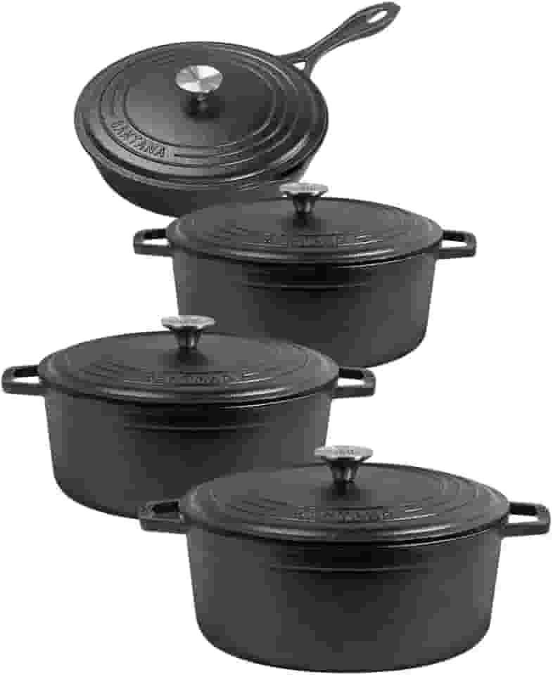 Jogo de panela de ferro fundido caçarola Neo 16, 18, 22 tampa de ferro alça de ferro e frigideira 20 Com tampa Santana