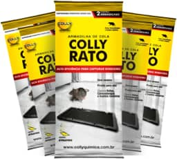 6 Pacotes Armadilha Adesiva Colly – Placa Super Colante para Rato Roedores e Insetos