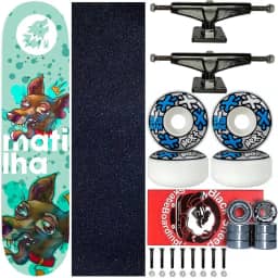 Skate Completo Profissional Shape 8.0 Matilha King Crazy
