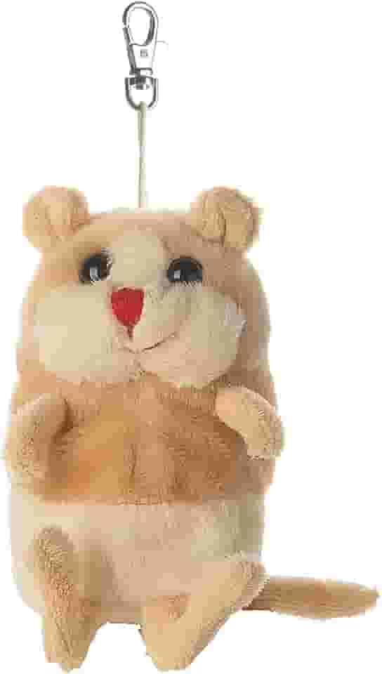 dilly dudu Chaveiro de pelúcia de hamster para crianças (12,7 cm), Marrom, Small-5"