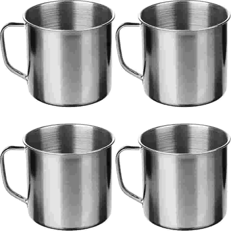 Kit 4 Canecas Inox 450 ml Vintage