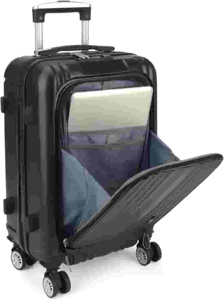 Mala De Viagem Bordo Porta Notebook 360º Cadeado TSA Argo (Preto)