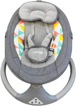 Clingo Balanço Automático para Bebê com Controle Remoto, Bluetooth, Sons Suaves, Tecido Macio, Apoio de Cabeça e Entrada USB – Até 18kg