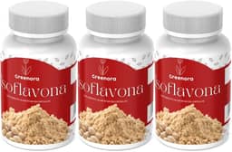 Isoflavona 60 Cápsulas – Suplemento Natural para Equilíbrio Hormonal Feminino, Alívio dos Sintomas da Menopausa e TPM, Rico em Isoflavonas da Soja, Vegano e Sem Glúten (Kit 3)