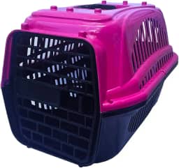 Caixa Transporte Pet N1 Cães Cachorros Gatos Plástico (Rosa)
