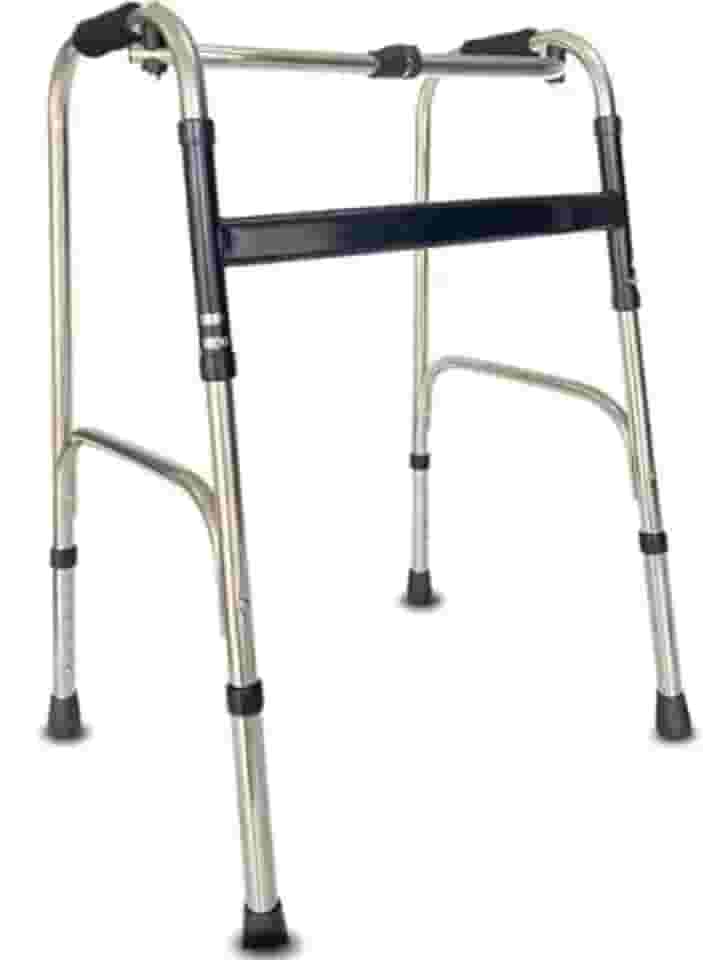 ANDADOR 2 BARRAS IDOSO ADULTO DOBRAVEL ARTICULADO FIXO REGULAVEL 120Kg SUPERMEDY