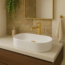 Cuba Branca Para Banheiro Lavabo Pia Apoio Sobrepor Oval 43x25 Íris - Beltempo