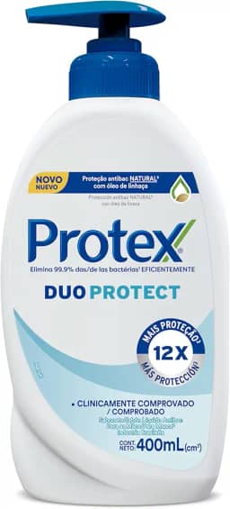 Sabonete Líquido Antibacteriano para as Mãos Protex Duo Protect Duo Protect 400ml