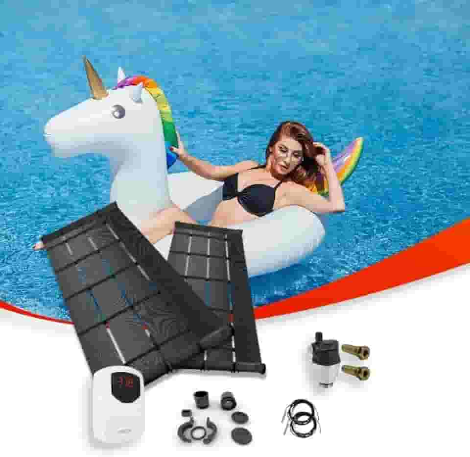 Kit Aquecedor Solar para Piscinas de até 15m² ou até 20 mil litros TekSol com Controlador de Temperatura Bivolt