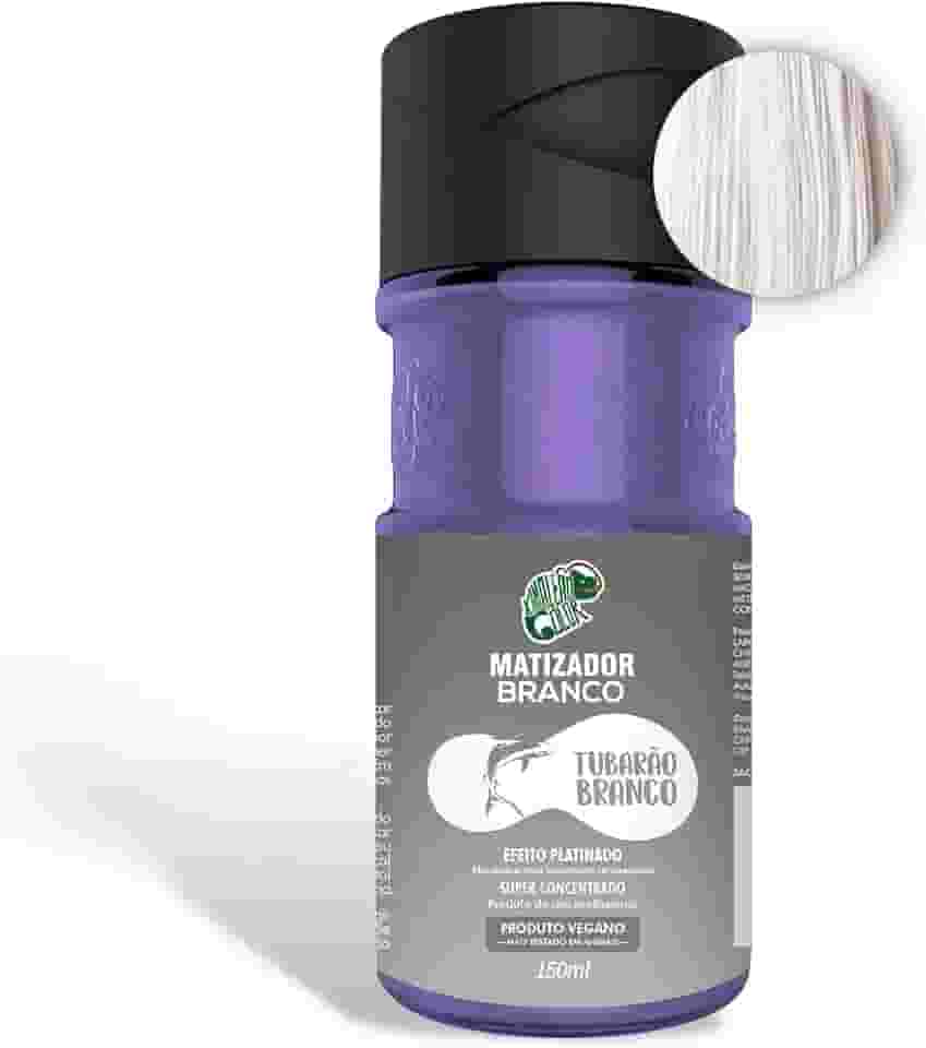 KAMALEÃO COLOR Matizador Branco Tubarão Branco - Neutralizador de Tons Levemente Amarelados - Efeito Platinado - Para Cabelos Loiros e Coloridos - 150ml