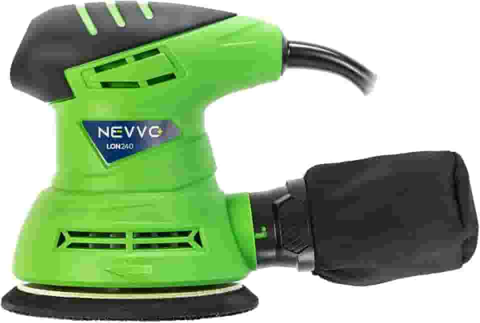 Lixadeira Roto Orbital Profissional Potente 240W 12.000 OPM Base 125mm 127V Pega Emborrachada e Duplo Isolamento C/Coletor de Pó Removível LON240 NEVVO