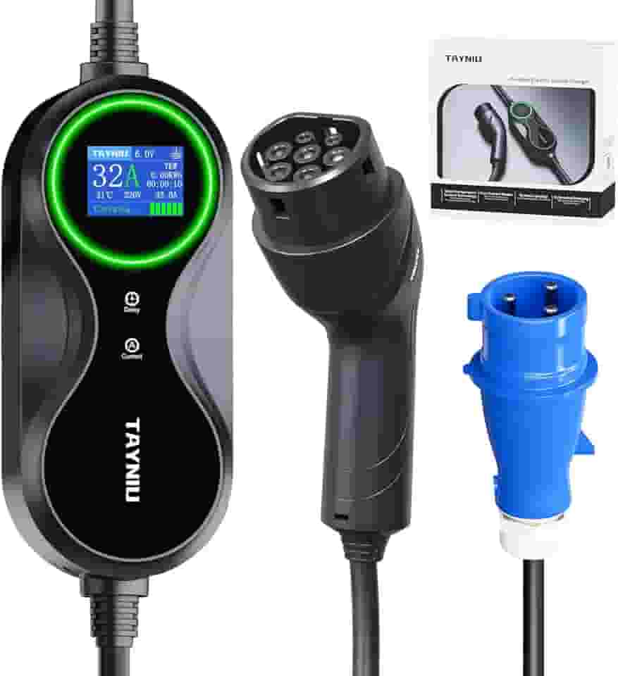 Infinity Carregador para Carro Elétrico Portátil 7KW 8-32A Cabo de 5M Tipo 2 Carros Elétricos e Híbridos,Uso interno/externo Com BYD Volvo Nissan, Envio de São Paulo, Brasil