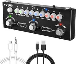 M-VAVE CUBE BABY Pedal de Efeitos para Guitarra Multifuncional Portátil com 9 Simulações de Amp 8 IR CAB Bluetooth Gravação em Celular Bateria Integrada Tuner e Modos PRESET/LIVE/EDIT para Músicos