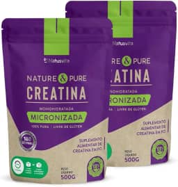 Creatina Pura 1kg Monohidratada Micronizada à 180 mícrons. 101% de Pureza em Laudo. Livre de Metais Pesados