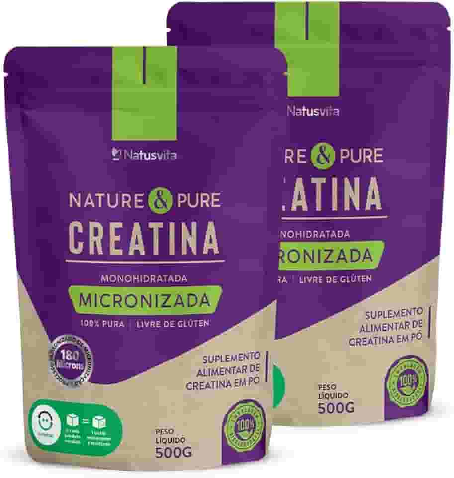 Creatina Pura 1kg Monohidratada Micronizada à 180 mícrons. 101% de Pureza em Laudo. Livre de Metais Pesados