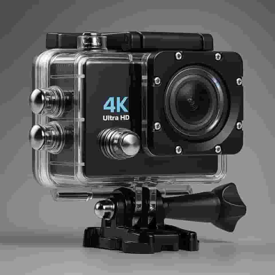 Câmera Esportiva 4K Ultra HD, WiFi, À Prova d'Água, Ângulo de 170°, para Mergulho e Esportes Radicais, Gravação 1080p