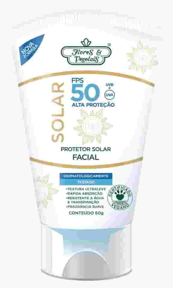 Protetor Solar Facial FPS 50 Flores & Vegetais