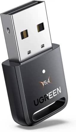 UGREEN Adaptador USB Bluetooth 5.4 para PC, Plug & Play para Windows 11/10/8.1, Receptor e Transmissor para Teclado/Mouse/Fone de Ouvido/Alto-Falantes