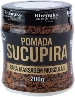 Kit 04 Potes Gel Pomada Sucupira Para Massagem Muscular Corporal Rhenuks 200g Cada