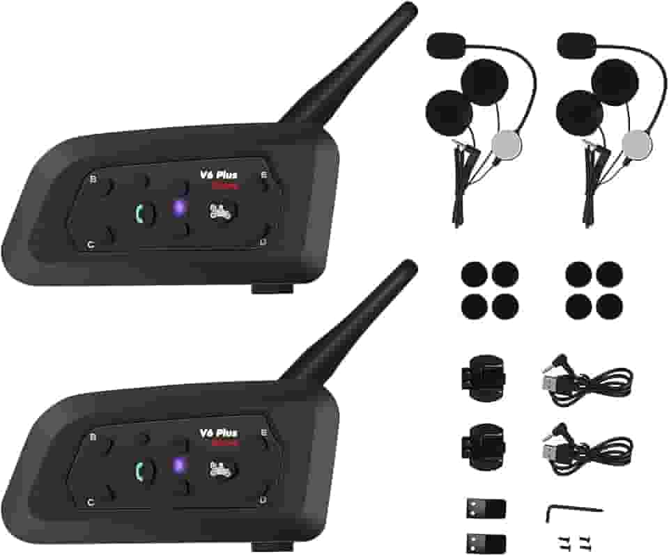 Intercomunicador para Capacete de Motocicleta(2 Unidades), Comunicador Capacete Moto, para Sistema de Comunicação para Esqui, Motocross