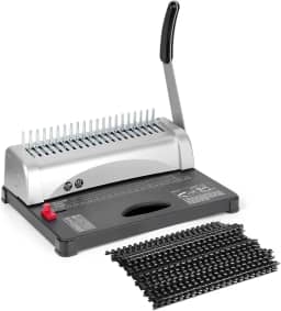 3-5MM Margem, Máquina de Encadernação, Encadernadora Perfuradora para Espiral, Suporte para Papel A4 E A5, 21 Furos Máquina de Encadernação, Corte 12 Folhas Ao Mesmo Tempo, Encadernação 450 Folhas