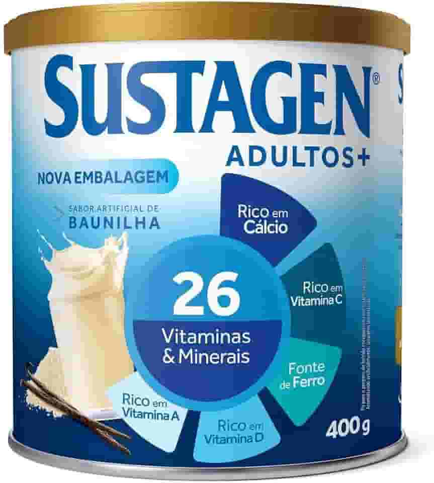 Sustagen N&E Complemento Alimentar Sustagen Adultos+ Sabor Baunilha - Lata 400G