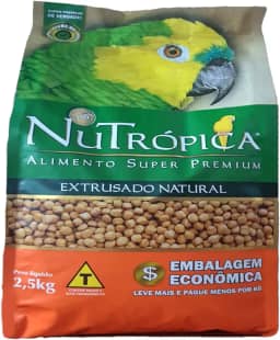 NuTrópica Nutropica Papagaio Extrusado Natural 2 5Kg Embal. Economica