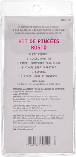 Kit de Pincéis Rosto - Ruby Kisses
