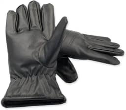 Luva Couro Sintético Lã Quente Térmica Frio Motoqueiro Par