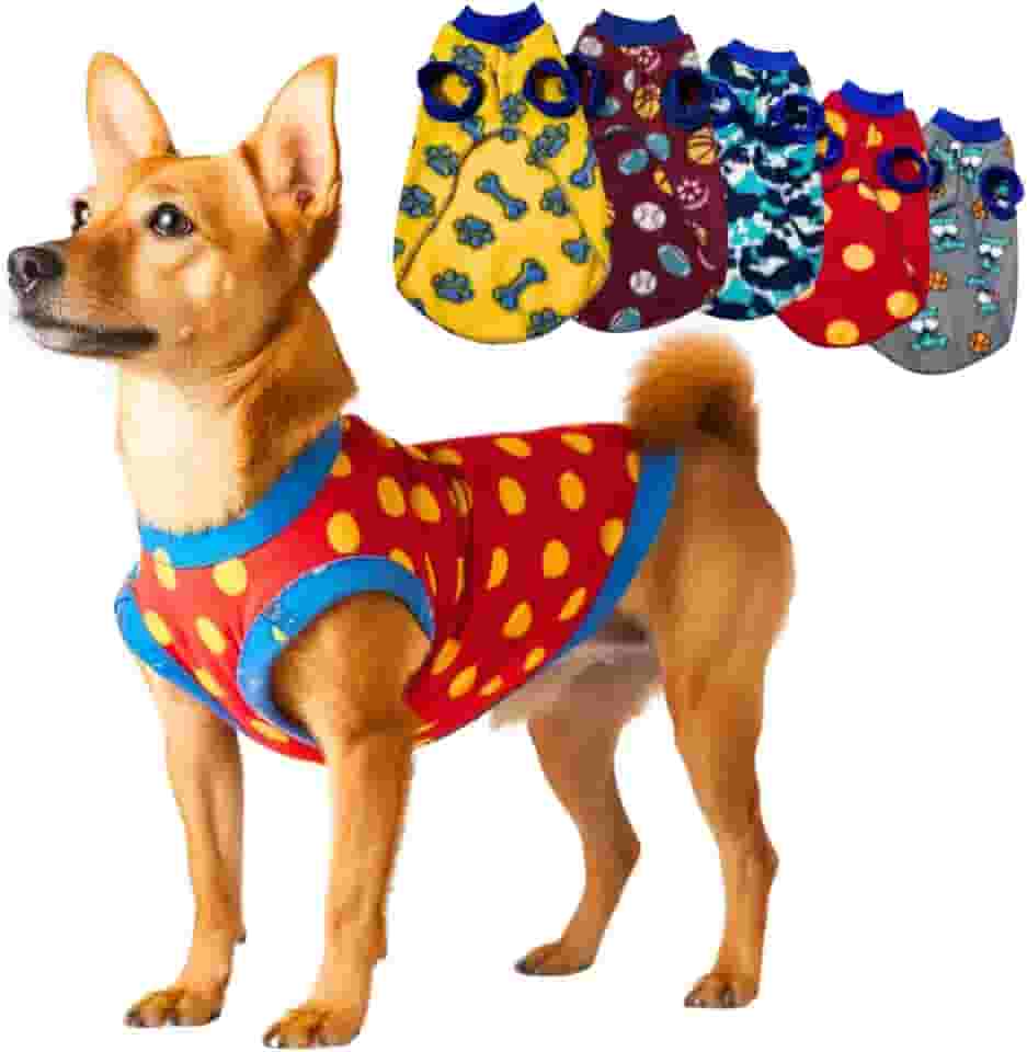 Roupa para Cachorro Roupas de Cachorros Roupinha Pet Cães Gato Soft Frio Inverno (Macho, Tamanho 5)