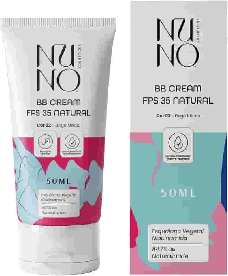 Nuno BB Cream FPS Natural Cor 02 Bege Médio 50 ml