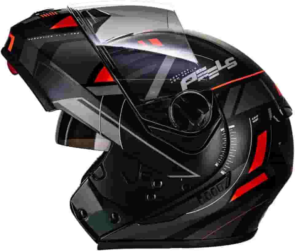 Capacete Peels U-RB2 Dynamic Preto Vermelho Fosco