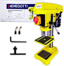 Furadeira de Bancada MFB-13 Menegotti 1/2'' 350W 60HZ C/Motor Monofasico (13 MM) Profissional - 127v