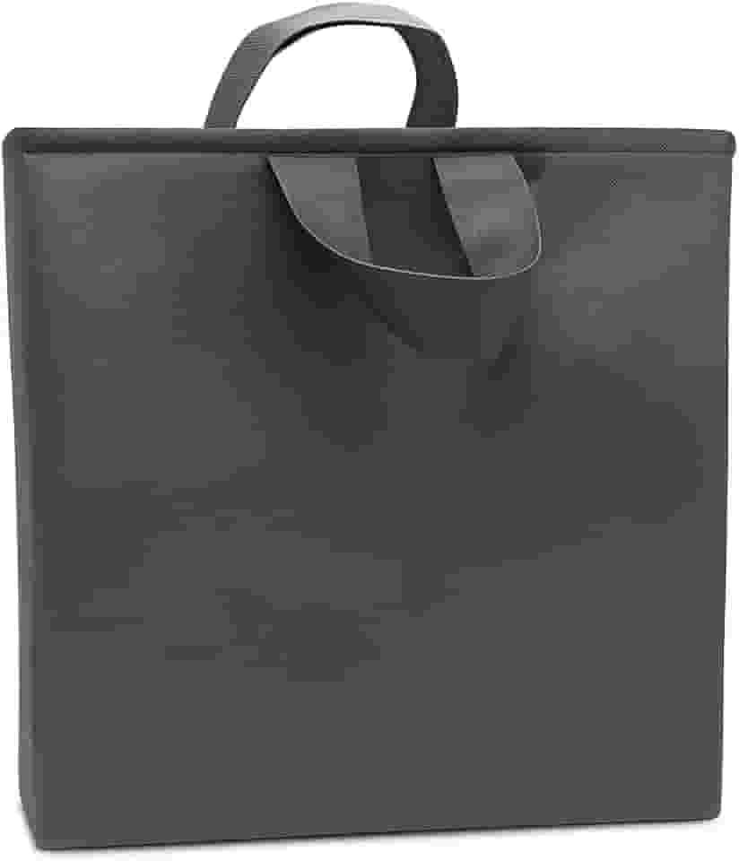 Cesto de Tecido Multiuso 50x50x50cm – Organizador de Roupas, Brinquedos e Objetos com Alças e Fechamento por Cordão – Cor Preta