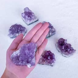 Pedra Drusa Ametista Bruta Diversos Tamanhos - Proteção Stress Ansiedade - Pedras Naturais Tamanho:5 a 6cm