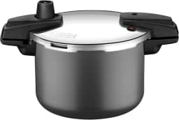 Panela De Pressão Tramontina Arizona Induction Em Alumínio Com Revestimento Interno E Externo Em Antiaderente Starflon Max Titânio 20 Cm 4,5 L