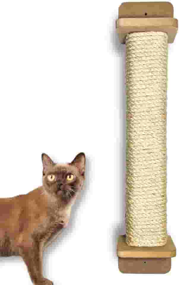 Genérico Arranhador para Gatos 80cm de Altura Resistente Sisal de 8mm com Kit Fixação (CARPETE GRAFITE)