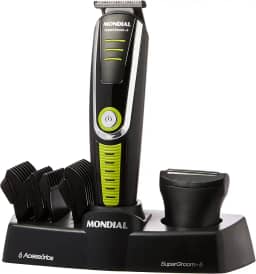 MONDIAL Aparador de Pelos Super Groom 06, Preto/Verde, 6W, Bivolt - BG-04