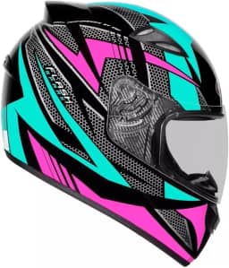 Capacete Moto Feminino Ebf Esportivo New Spark Flash Preto Tifany