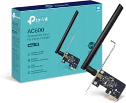 TP-Link Placa PCIe WiFi AC600 para PC desktop, placa de rede interna sem fio de banda dupla (Archer T2E) antena de alto ganho, MU-MIMO, WPA3, perfil baixo, suporta Windows 10/11