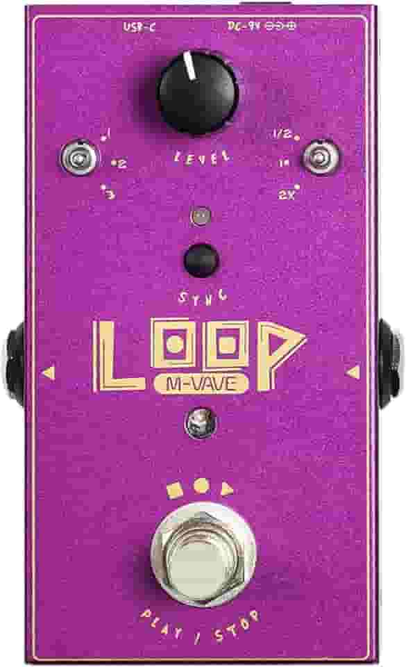 M-vave Pedal de Guitarra Looper Loop-II: 3 Loops com Gravação de Até 11 Minutos, Controle de Velocidade 3 Níveis, Exportação USB, Compacto e Portátil para Músicos Profissionais