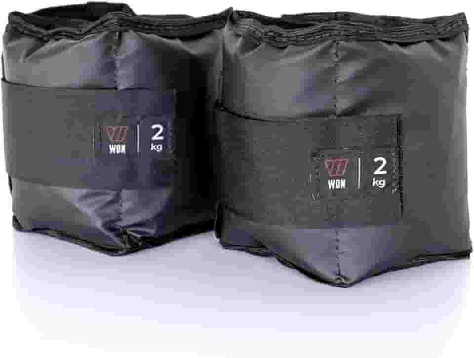 Par Caneleira Tornozeleira de Peso 2 kg WON Preto Fitness Academia Musculação Treino