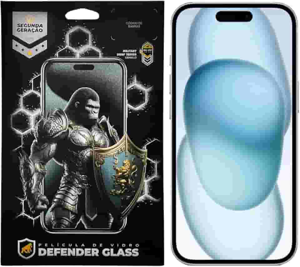 Gshield Película Defender Glass Preta para (iPhone 15)